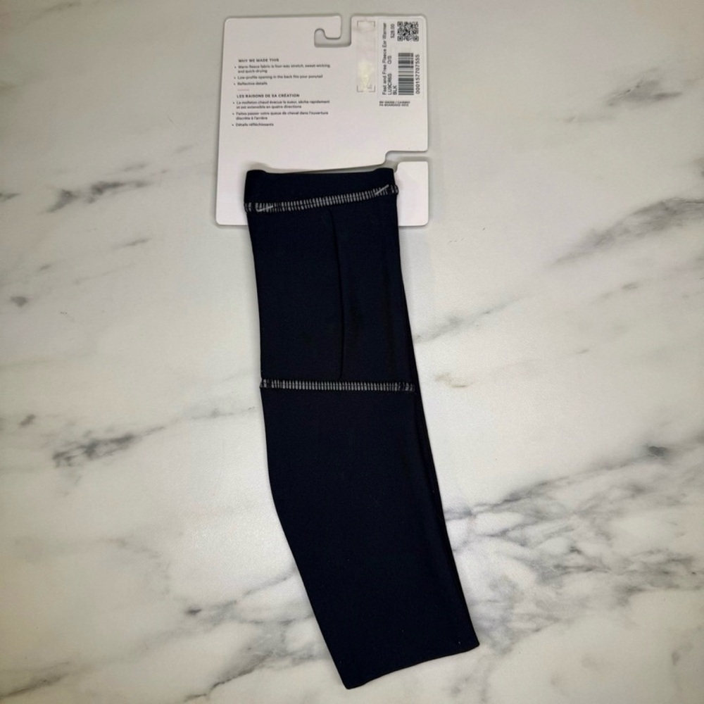 NWT Lululemon Fast and Free Fleece Ear Warmer in Black, O/S - Picture 3 of 3